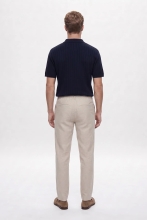 Ds Damat Comfort Fit Bej Keten Karışımlı Chino Pantolon görsel 3