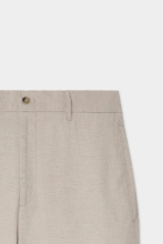 Ds Damat Comfort Fit Bej Keten Karışımlı Chino Pantolon görsel 4