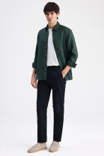 Ds Damat Relaxed Fit (Pilesiz) Siyah Gabardin Chino Pantolon görsel 4