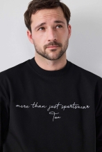 Twn Relaxed Fit Siyah Nakışlı Sweatshirt görsel 2