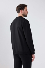 Twn Relaxed Fit Siyah Nakışlı Sweatshirt görsel 3