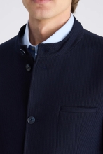 Twn Slim Fit Lacivert Armürlü Kumaş Ceket görsel 2